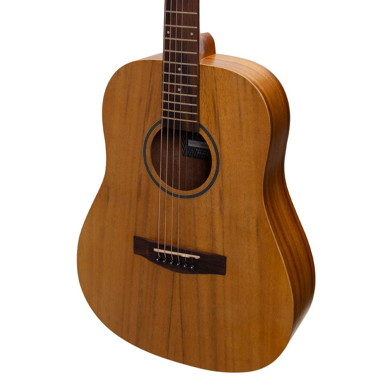 -Martinez Acoustic Middy Traveller Guitar (Koa)-Living Music