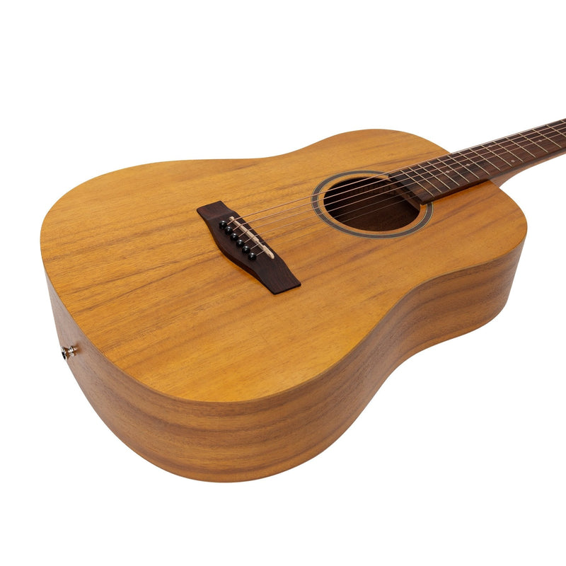 -Martinez Acoustic Middy Traveller Guitar (Koa)-Living Music
