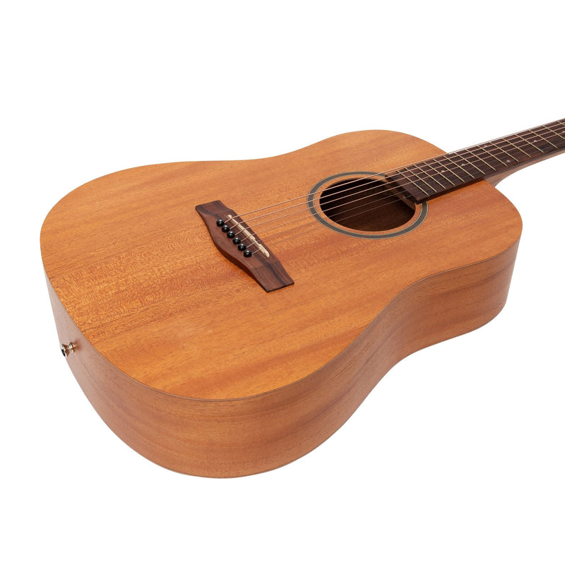 -Martinez Acoustic Middy Traveller Guitar (Mahogany)-Living Music
