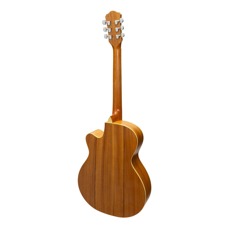 -Martinez Jazz Hybrid Acoustic-Electric Small Body Cutaway Guitar (Koa)-Living Music