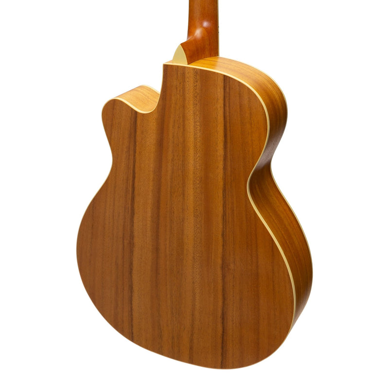 -Martinez Jazz Hybrid Acoustic-Electric Small Body Cutaway Guitar (Koa)-Living Music