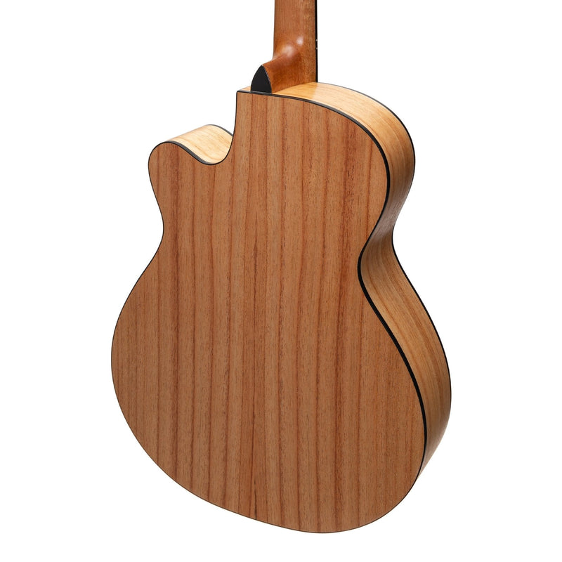 -Martinez Jazz Hybrid Acoustic-Electric Small Body Cutaway Guitar (Mindi-Wood)-Living Music