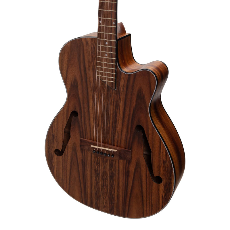 -Martinez Jazz Hybrid Acoustic-Electric Small Body Cutaway Guitar (Rosewood)-Living Music