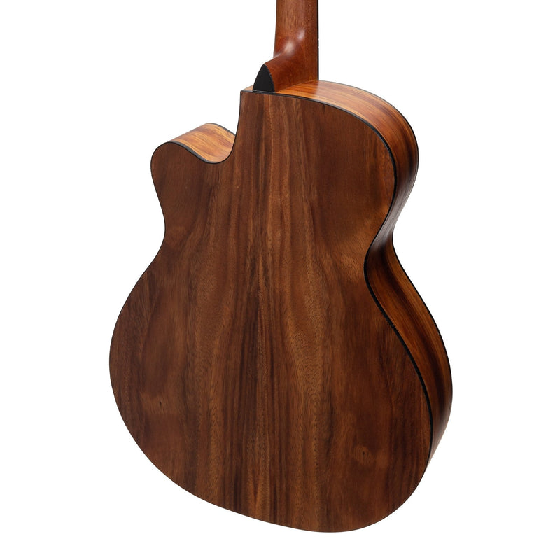 -Martinez Jazz Hybrid Acoustic-Electric Small Body Cutaway Guitar (Rosewood)-Living Music