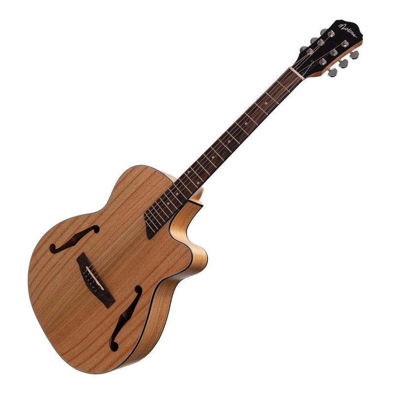 -Martinez Jazz Hybrid Acoustic Small Body Cutaway Guitar (Mindi-Wood)-Living Music
