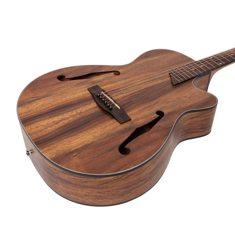 -Martinez Jazz Hybrid Acoustic Small Body Cutaway Guitar (Rosewood)-Living Music