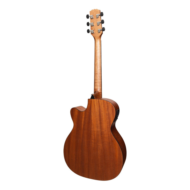 -Martinez 'Natural Series' Cedar Top Acoustic-Electric Small Body Cutaway Guitar (Open Pore)-Living Music