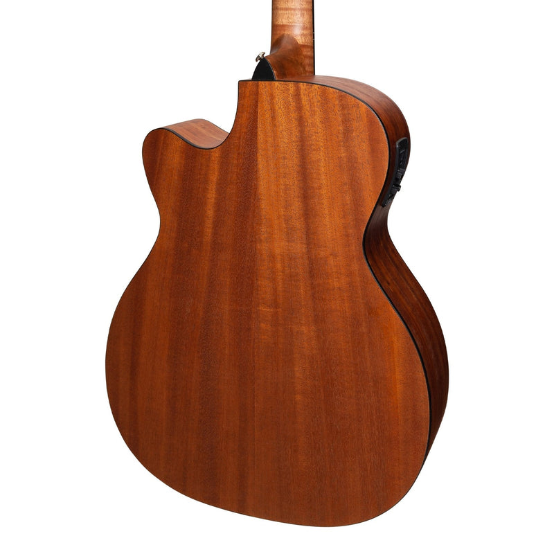 -Martinez 'Natural Series' Cedar Top Acoustic-Electric Small Body Cutaway Guitar (Open Pore)-Living Music