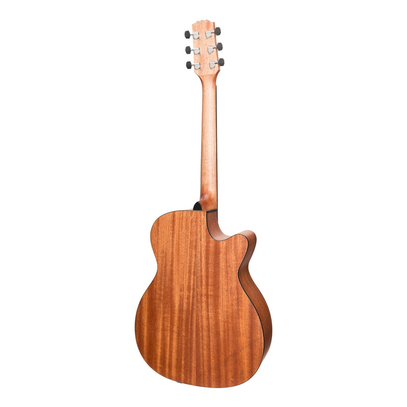 MNFC-15L-MOP-Martinez 'Natural Series' Left Handed Mahogany Top Acoustic-Electric Small Body Cutaway Guitar (Open Pore)-Living Music