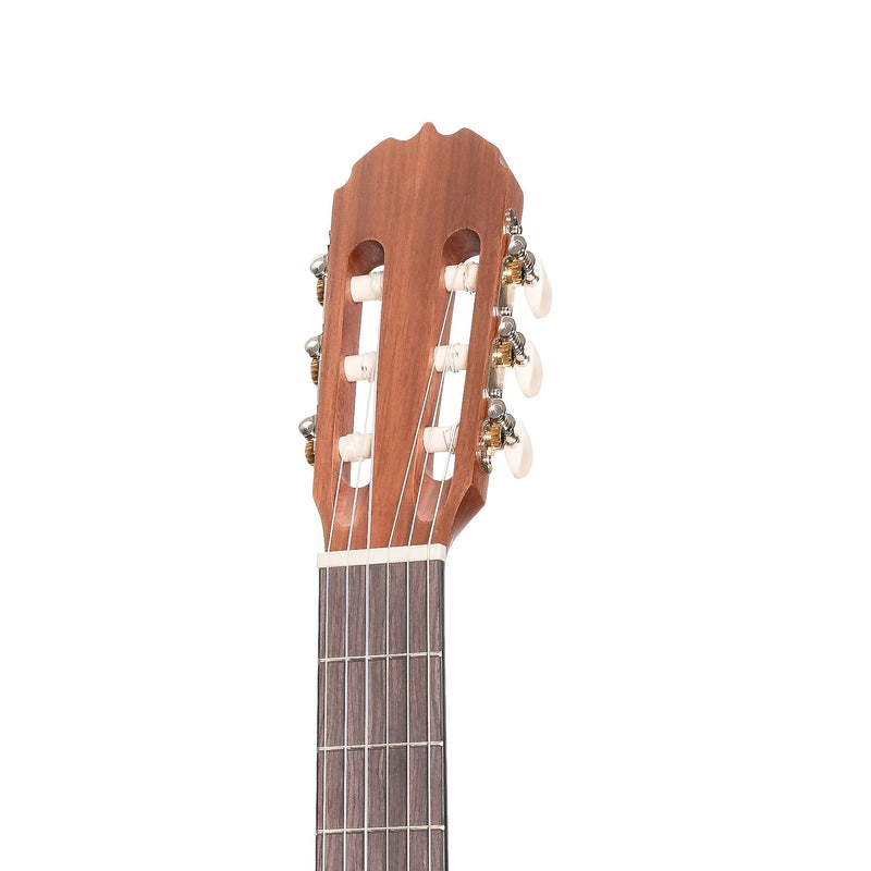-Martinez 'Natural Series' Left Handed Spruce Top Acoustic-Electric Classical Cutaway Guitar (Open Pore)-Living Music