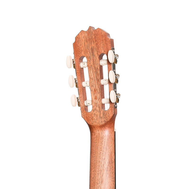 -Martinez 'Natural Series' Left Handed Spruce Top Acoustic-Electric Classical Cutaway Guitar (Open Pore)-Living Music