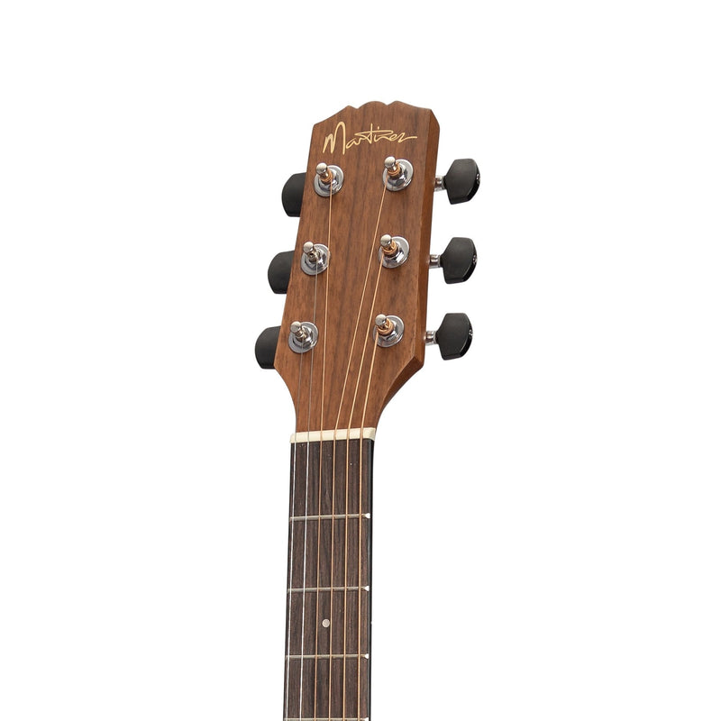 -Martinez 'Natural Series' Left Handed Spruce Top Acoustic-Electric Small Body Cutaway Guitar (Open Pore)-Living Music