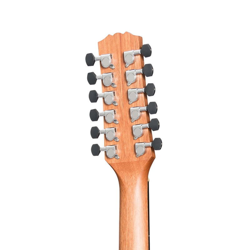 -Martinez 'Natural Series' Mahogany Top 12-String Acoustic-Electric Mini Short Scale Guitar (Open Pore)-Living Music