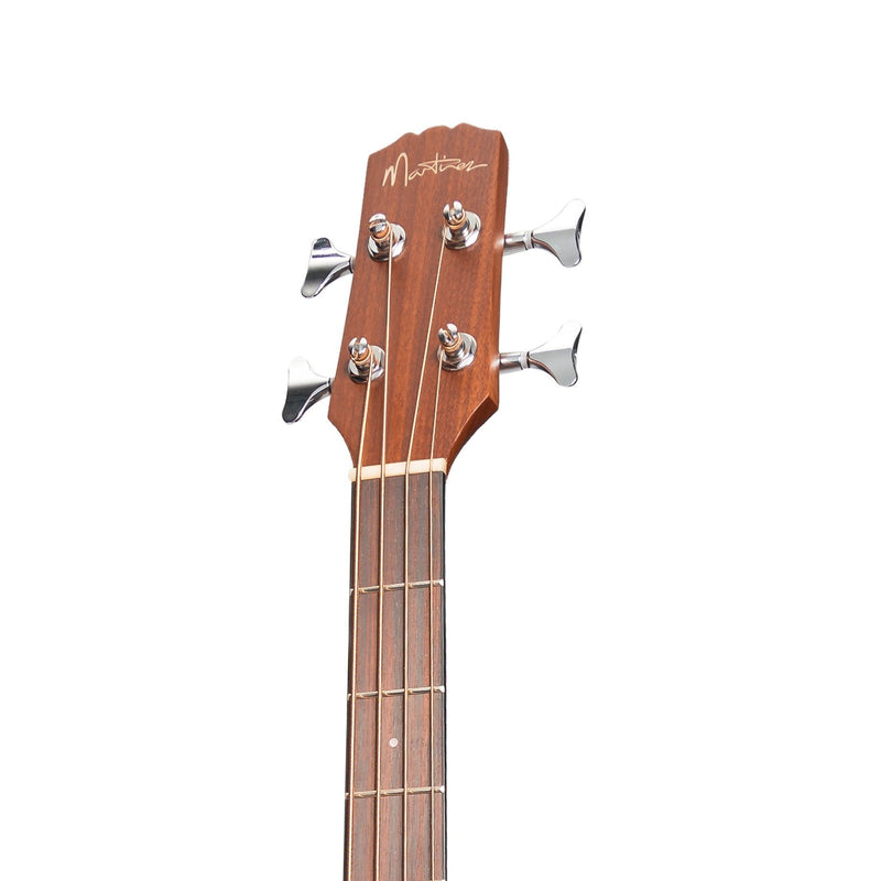 -Martinez 'Natural Series' Mahogany Top Acoustic-Electric Cutaway Bass Guitar (Open Pore)-Living Music
