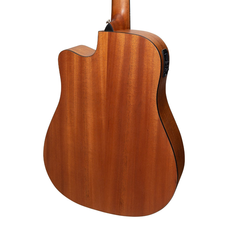 -Martinez 'Natural Series' Solid Mahogany Top 12-String Acoustic-Electric Dreadnought Cutaway Guitar (Open Pore)-Living Music