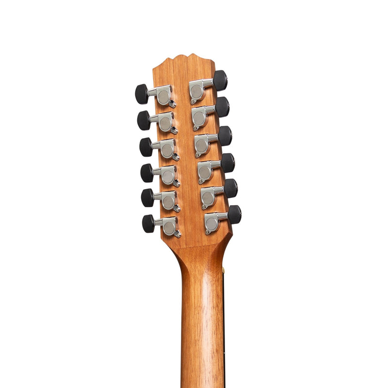 -Martinez 'Natural Series' Solid Mahogany Top 12-String Acoustic-Electric Dreadnought Cutaway Guitar (Open Pore)-Living Music