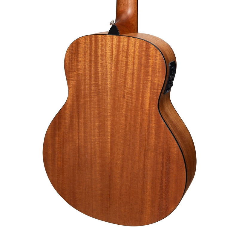 -Martinez 'Natural Series' Solid Mahogany Top 12-String Acoustic-Electric Mini Short Scale Guitar (Open Pore)-Living Music