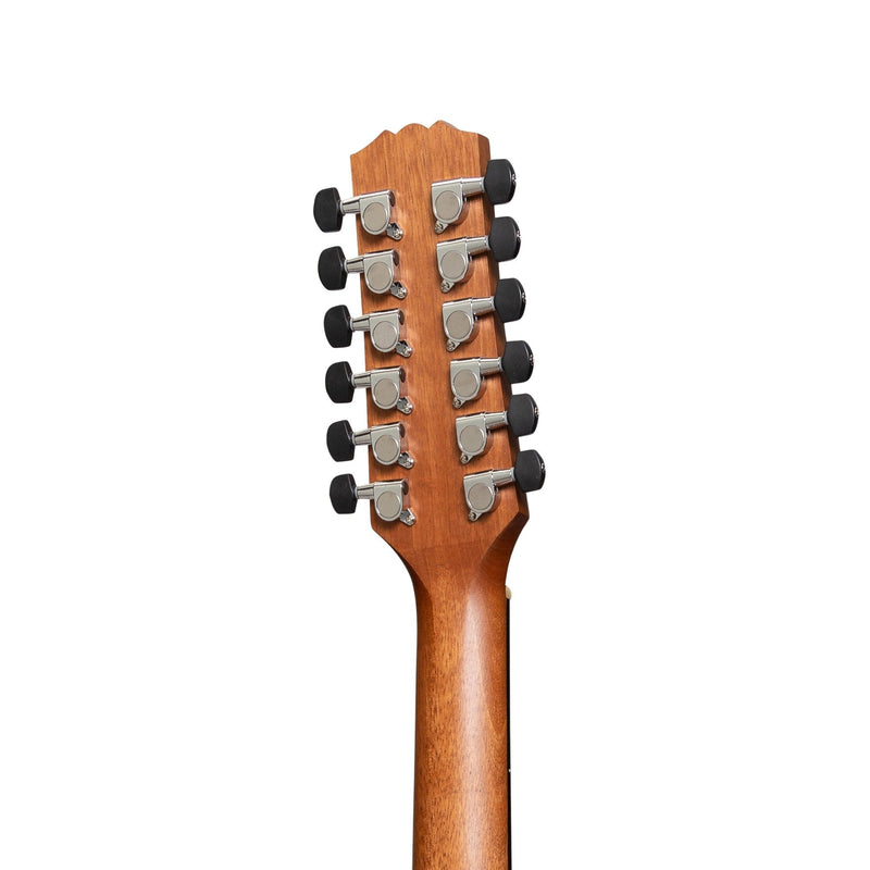 -Martinez 'Natural Series' Solid Mahogany Top 12-String Acoustic-Electric Mini Short Scale Guitar (Open Pore)-Living Music