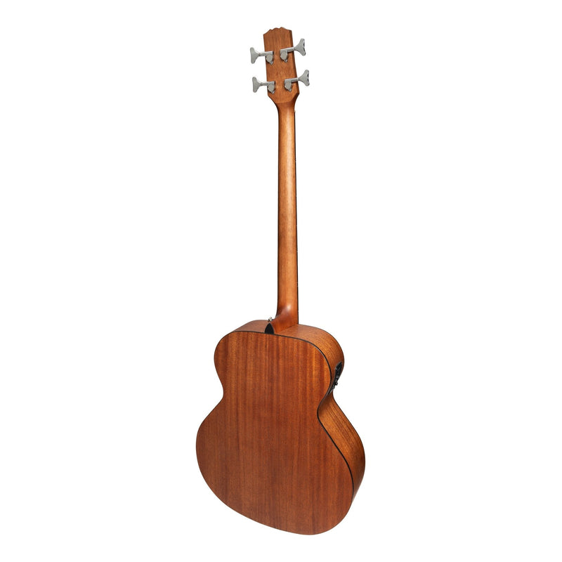 -Martinez 'Natural Series' Solid Mahogany Top Acoustic-Electric Bass Guitar (Open Pore)-Living Music