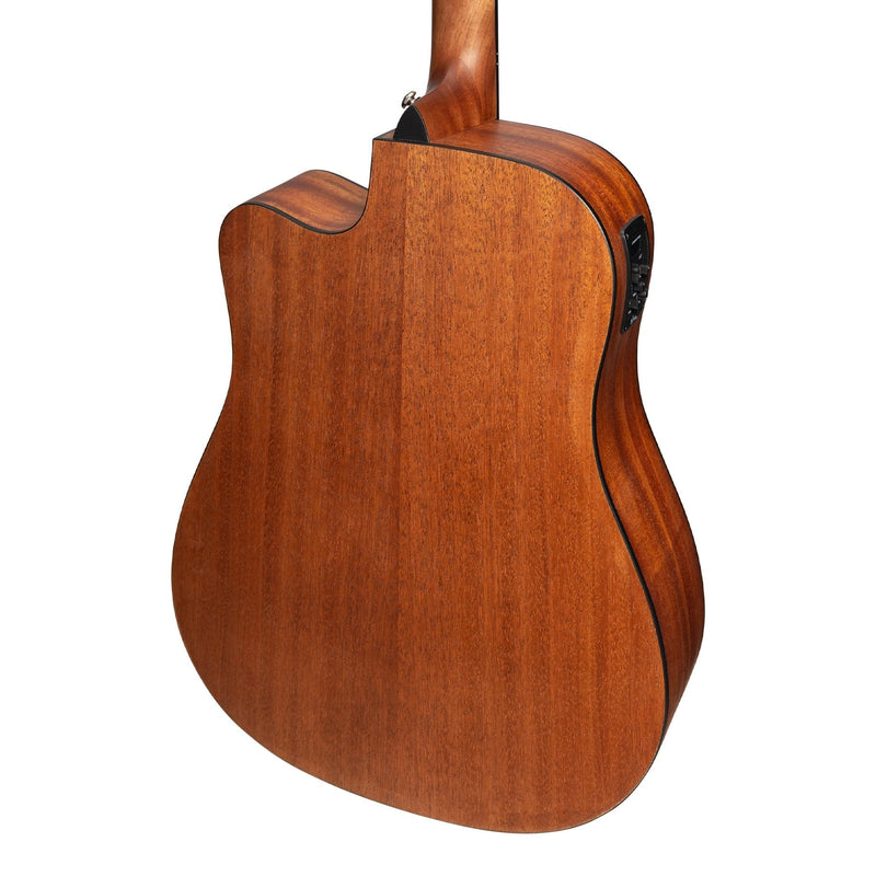 -Martinez 'Natural Series' Solid Spruce Top Acoustic-Electric Dreadnought Cutaway Guitar (Open Pore)-Living Music