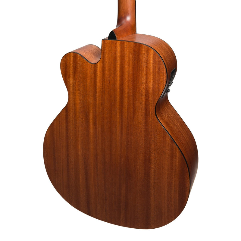 -Martinez 'Natural Series' Spruce Top Acoustic-Electric Cutaway Bass Guitar (Open Pore)-Living Music