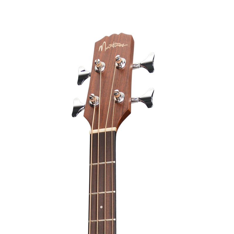 -Martinez 'Natural Series' Spruce Top Acoustic-Electric Cutaway Bass Guitar (Open Pore)-Living Music
