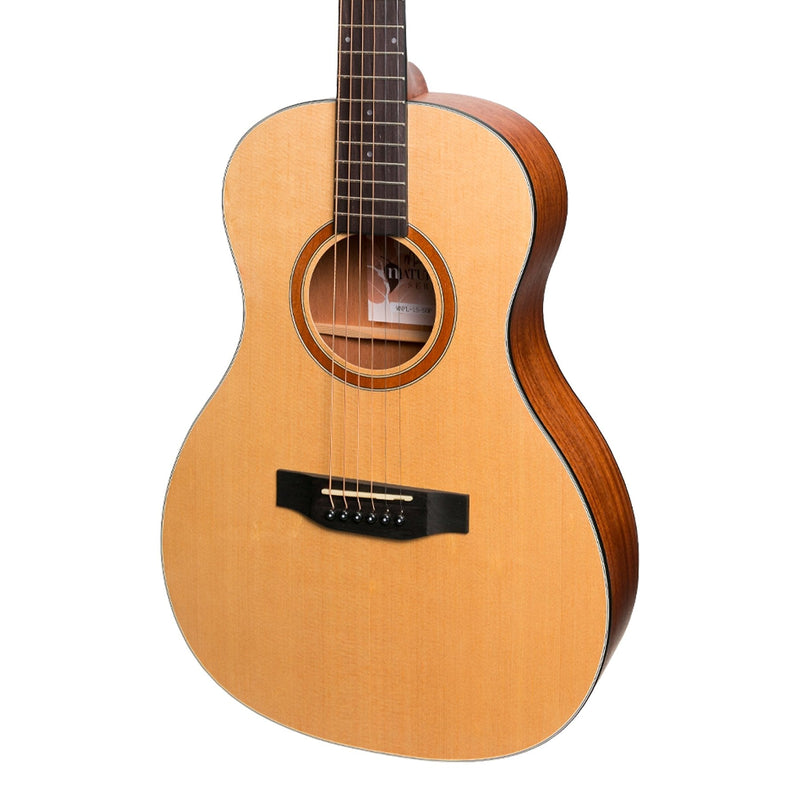 -Martinez 'Natural Series' Spruce Top Acoustic-Electric Parlour Guitar (Open Pore)-Living Music