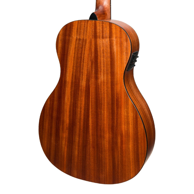 -Martinez 'Natural Series' Spruce Top Acoustic-Electric Parlour Guitar (Open Pore)-Living Music