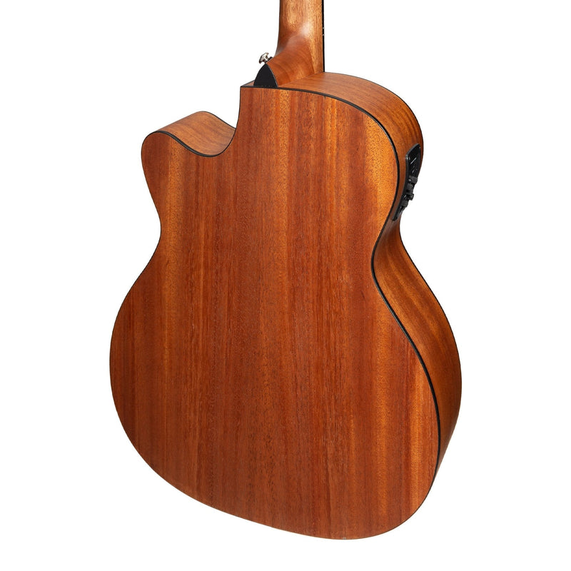 -Martinez 'Natural Series' Spruce Top Acoustic-Electric Small Body Cutaway Guitar (Open Pore)-Living Music