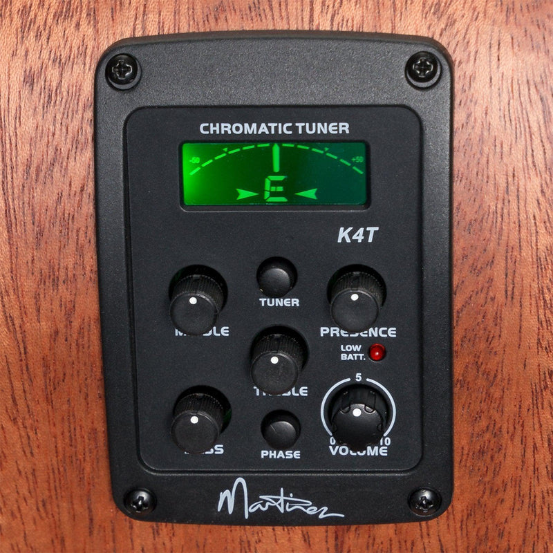 -Martinez 'Natural Series' Spruce Top Acoustic-Electric Small Body Cutaway Guitar (Open Pore)-Living Music