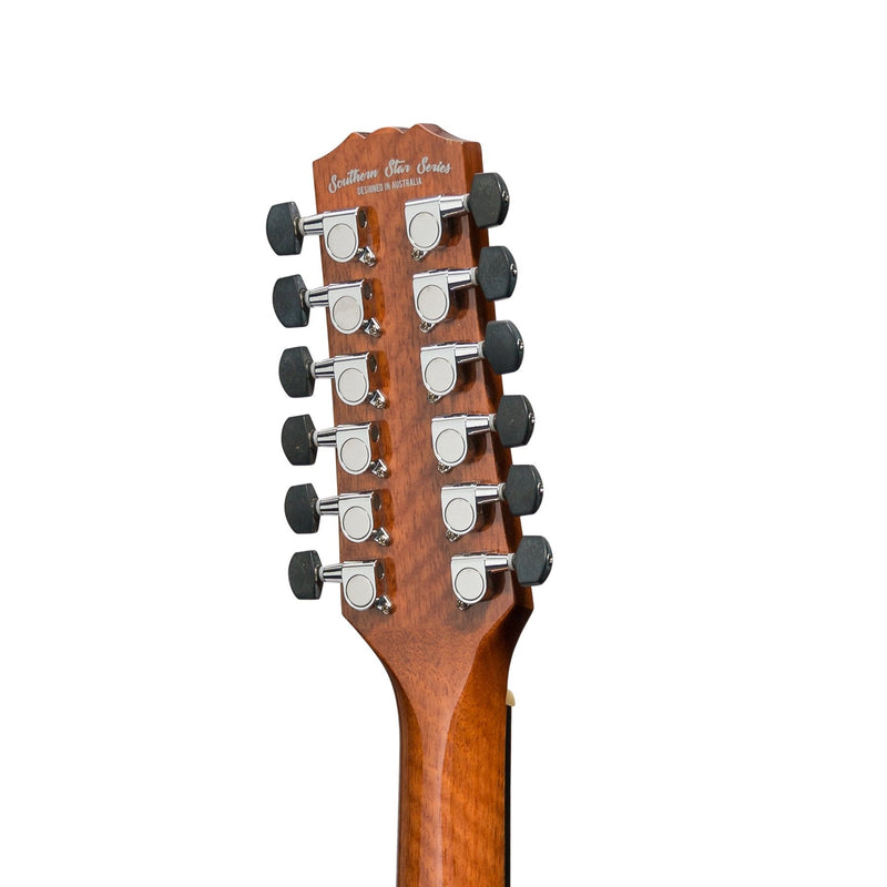 -Martinez 'Southern Star Series' Koa Solid Top 12-String Acoustic-Electric TS-Mini Guitar (Natural Gloss)-Living Music