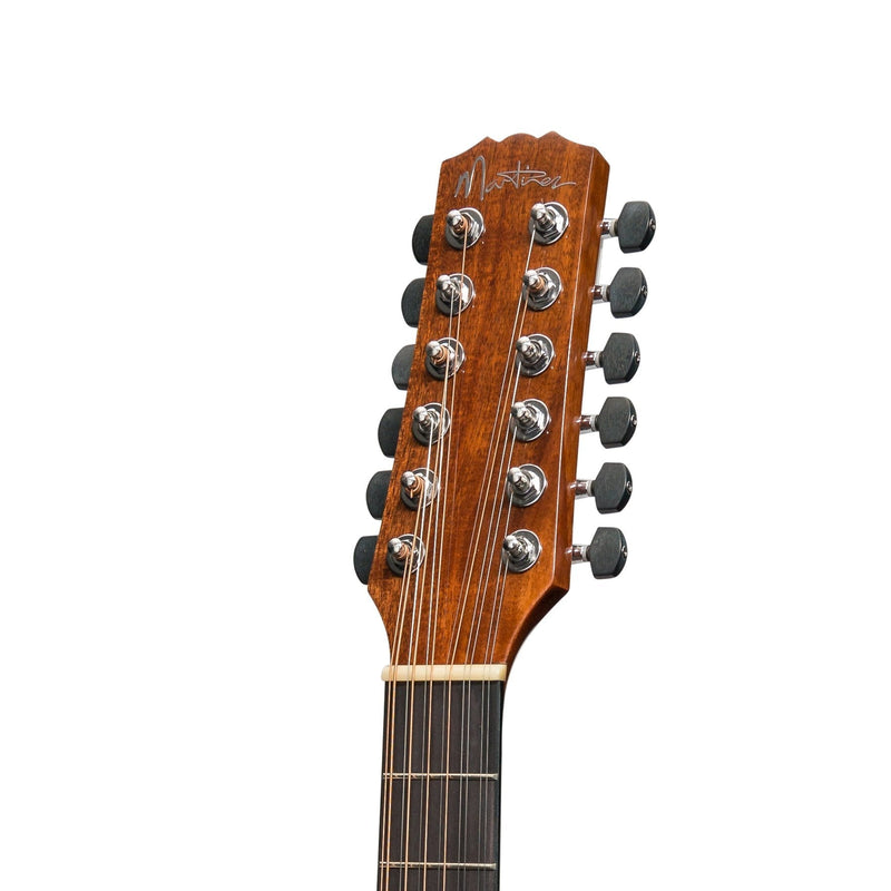 -Martinez 'Southern Star Series' Koa Solid Top 12-String Acoustic-Electric TS-Mini Guitar (Natural Gloss)-Living Music
