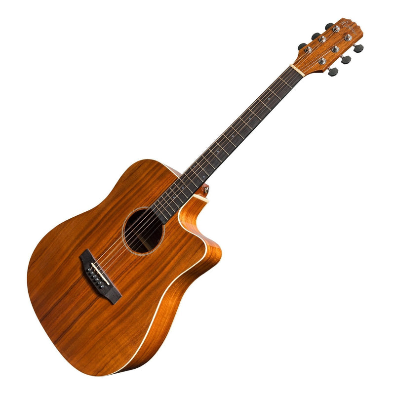 -Martinez 'Southern Star Series' Koa Solid Top Acoustic-Electric Dreadnought Cutaway Guitar (Natural Gloss)-Living Music