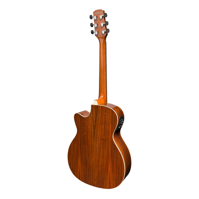 -Martinez 'Southern Star Series' Koa Solid Top Acoustic-Electric Small Body Cutaway Guitar (Natural Gloss)-Living Music