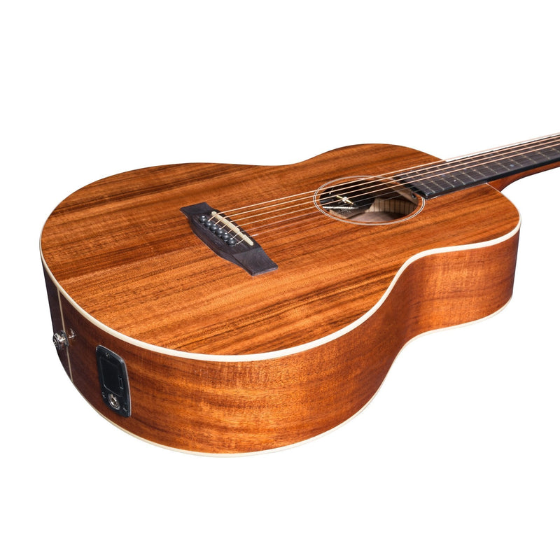 -Martinez 'Southern Star Series' Koa Solid Top Acoustic-Electric TS-Mini Guitar (Natural Gloss)-Living Music