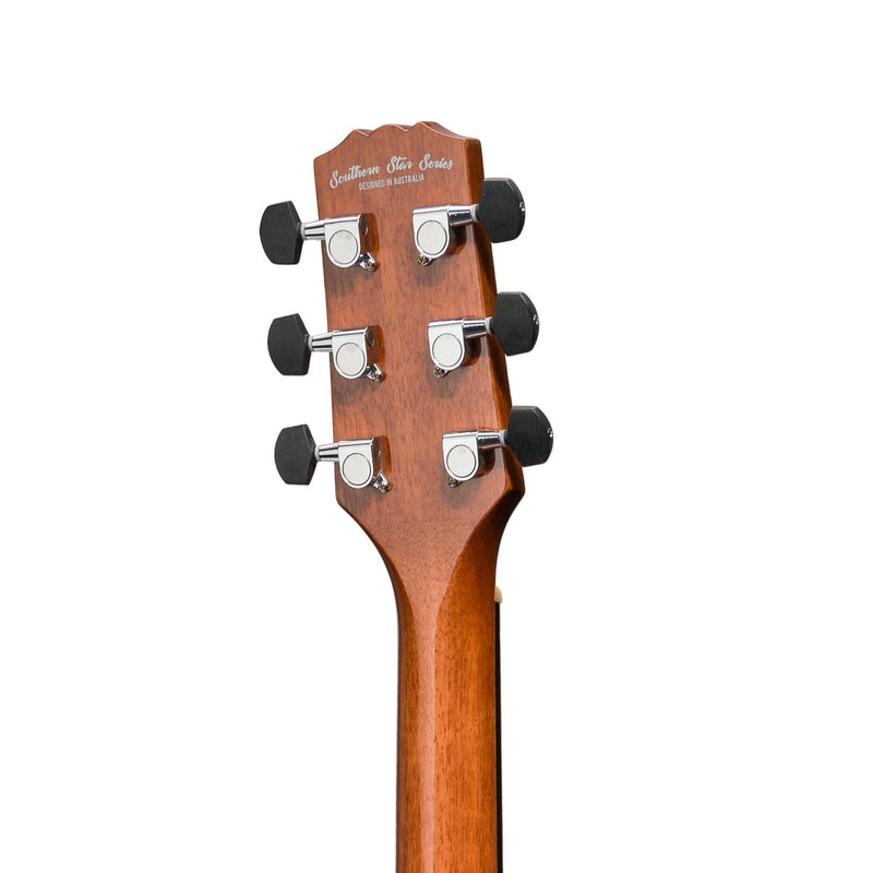-Martinez 'Southern Star Series' Left Handed Koa Solid Top Acoustic-Electric TS-Mini Guitar (Natural Gloss)-Living Music