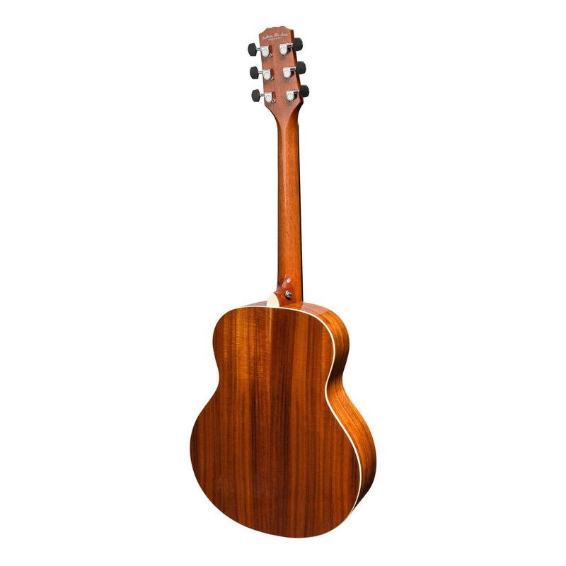 -Martinez 'Southern Star Series' Left Handed Koa Solid Top Acoustic-Electric TS-Mini Guitar (Natural Gloss)-Living Music