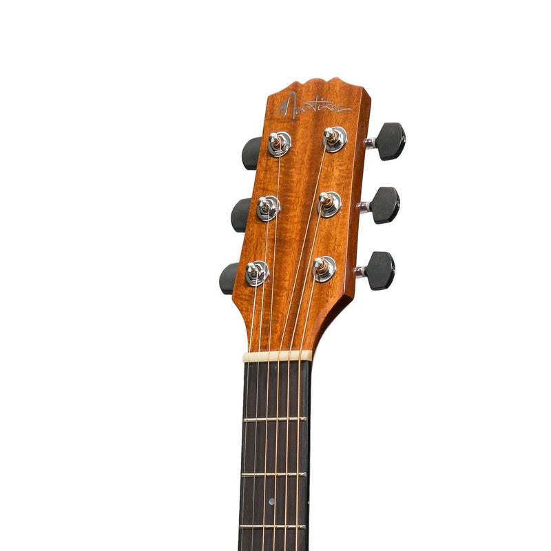 -Martinez 'Southern Star Series' Left Handed Koa Solid Top Acoustic-Electric TS-Mini Guitar (Natural Gloss)-Living Music