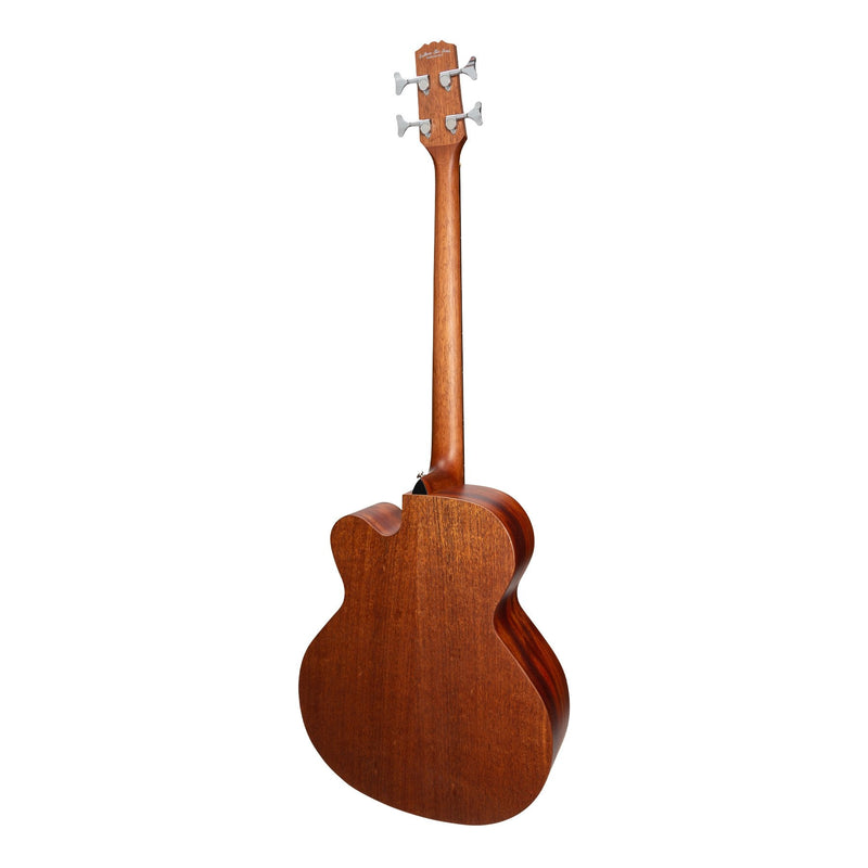 -Martinez 'Southern Star Series' Mahogany Solid Top Acoustic-Electric Cutaway Bass Guitar (Satin Sunburst)-Living Music