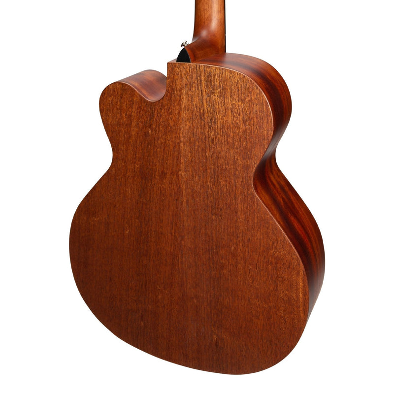 -Martinez 'Southern Star Series' Mahogany Solid Top Acoustic-Electric Cutaway Bass Guitar (Satin Sunburst)-Living Music