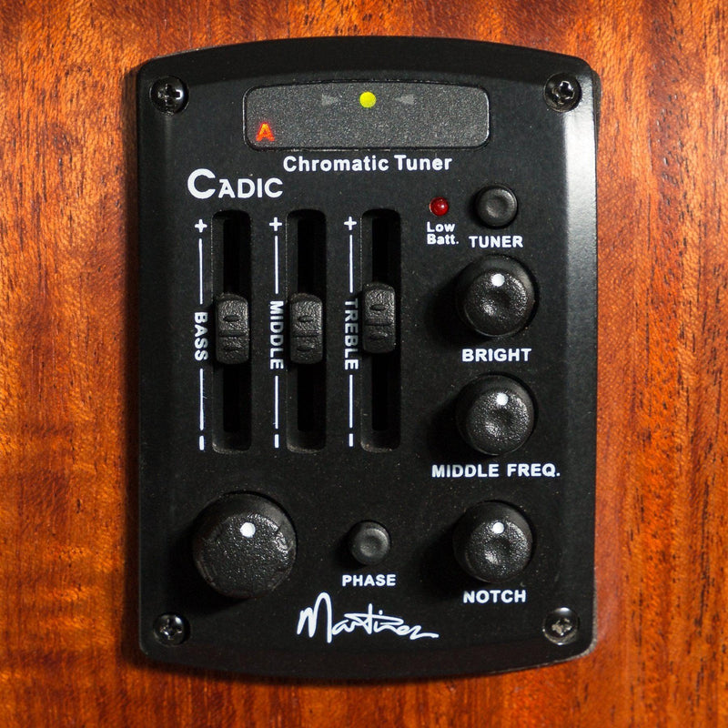 -Martinez 'Southern Star Series' Mahogany Solid Top Acoustic-Electric Small Body Cutaway Guitar (Satin Sunburst)-Living Music