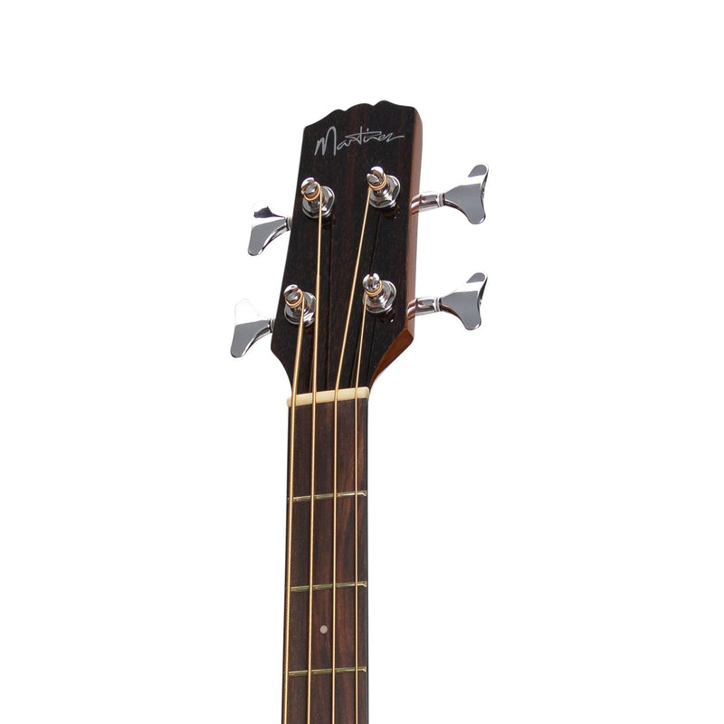 -Martinez 'Southern Star Series' Spruce Solid Top Acoustic-Electric Cutaway Bass Guitar (Natural Gloss)-Living Music
