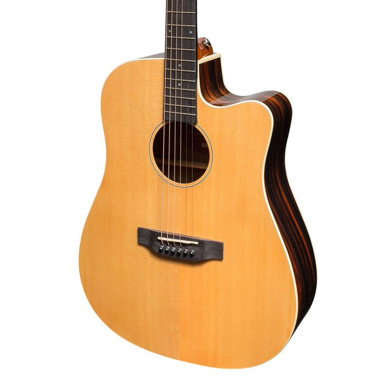 -Martinez 'Southern Star Series' Spruce Solid Top Acoustic-Electric Dreadnought Cutaway Guitar (Natural Gloss)-Living Music