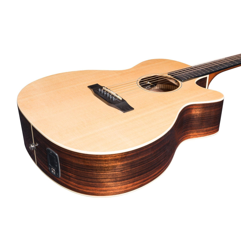 -Martinez 'Southern Star Series' Spruce Solid Top Acoustic-Electric Small Body Cutaway Guitar (Natural Gloss)-Living Music