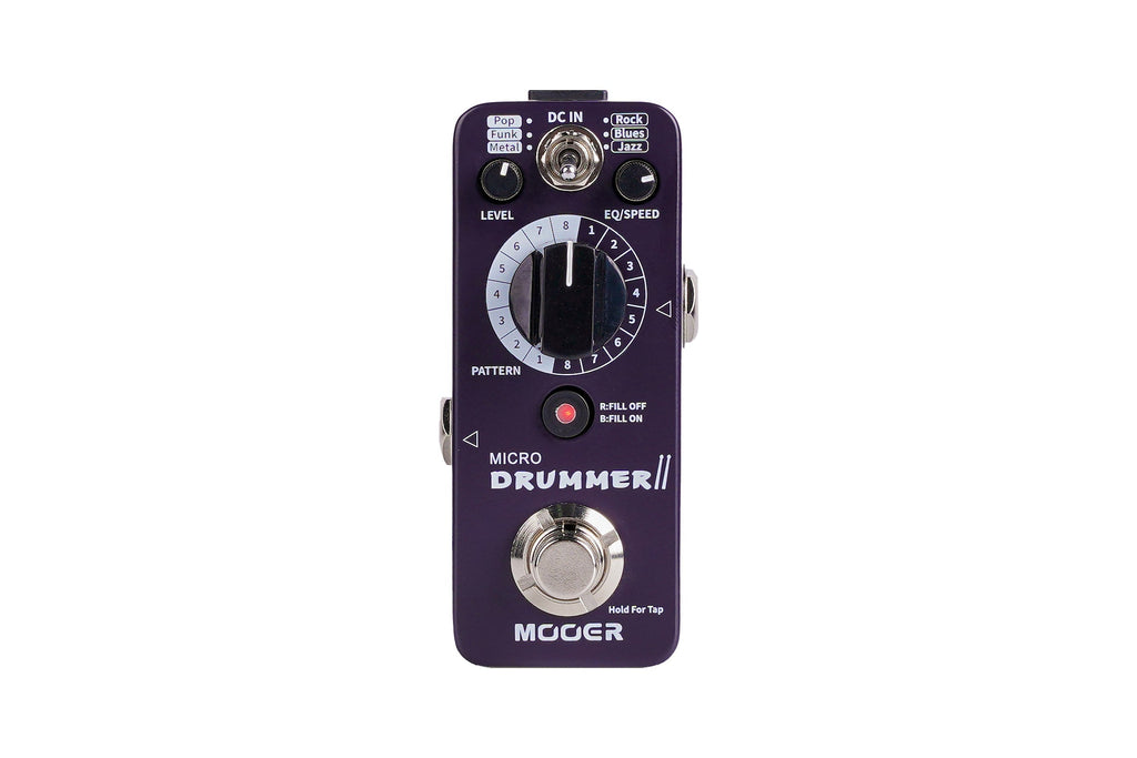 MEP-MD2-Mooer 'Micro Drummer MKII' Mini Drum Machine Effects Pedal-Living Music