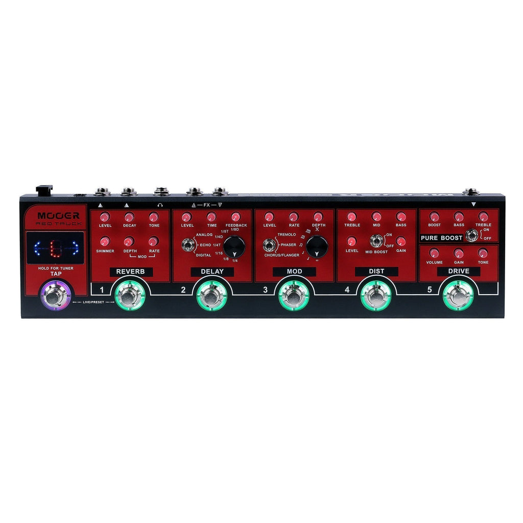 -Mooer 'Red Truck' Guitar Multi-Effects Pedal-Living Music