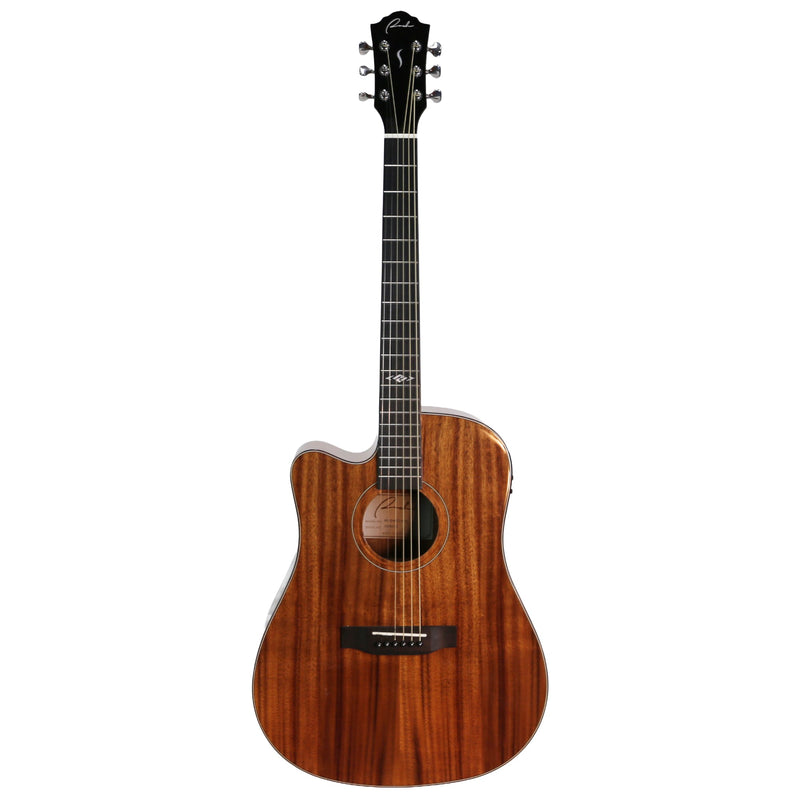-Ranch 'Series 48' Left Handed Dreadnought Cutaway Acoustic-Electric Guitar (Natural Gloss)-Living Music