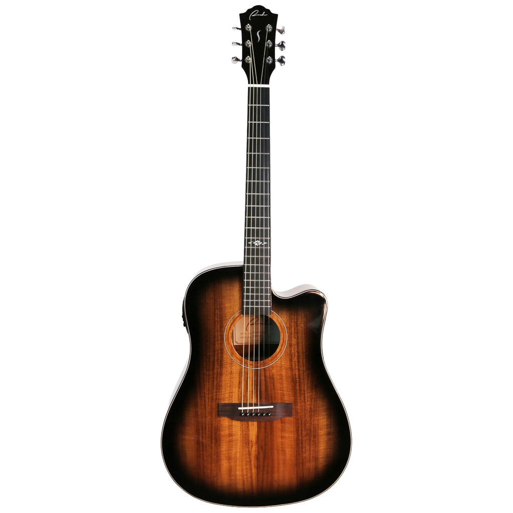 -Ranch 'Series 49' Dreadnought Cutaway Acoustic-Electric Guitar (Blackburst Gloss)-Living Music