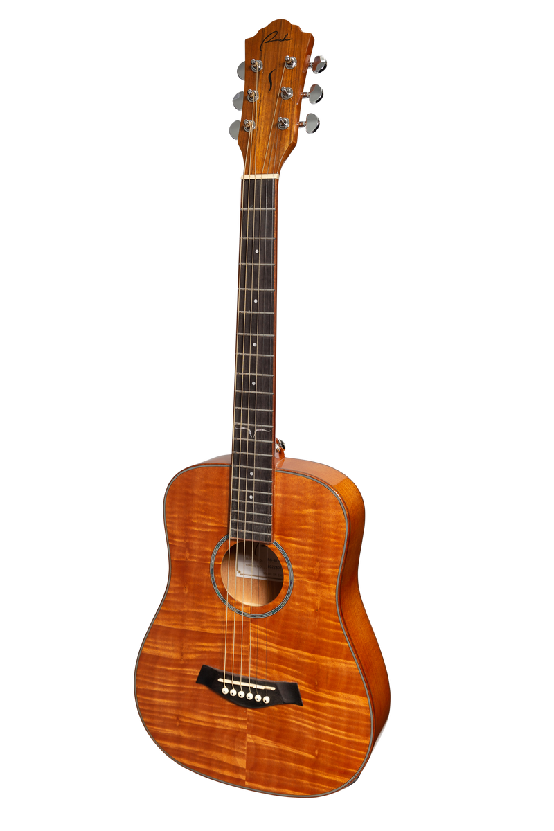 -Ranch Flame Maple Top Acoustic Babe Traveller Guitar (Natural Gloss)-Living Music