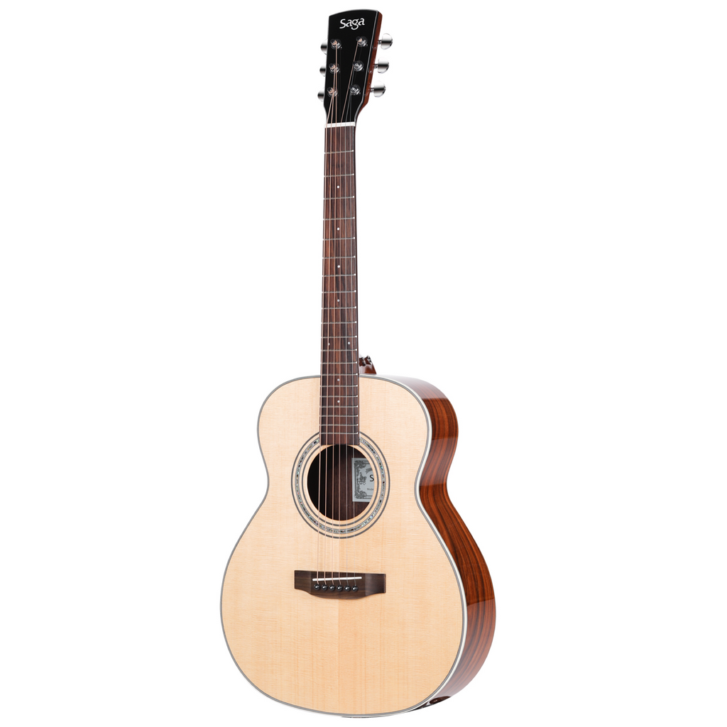 -Saga BG850 Solid Top Acoustic Guitar (Natural)-Living Music